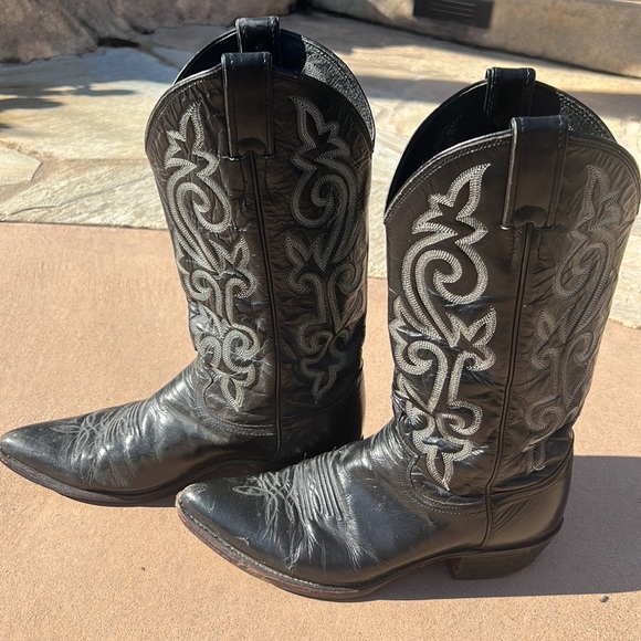 JUSTIN COWBOY BOOTS MENS 8.5 - Picture 2 of 9